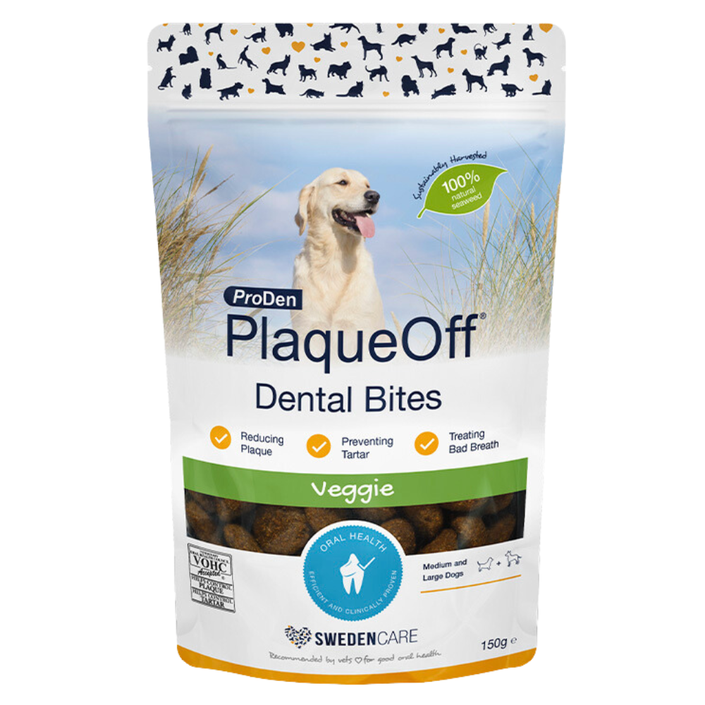 PlaqueOff Dental Bites suurele koerale, 150 g