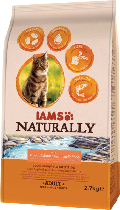 Iams Cat Naturally North Atlantic Salmon & Rice kuivtoit kassidele - Image 2