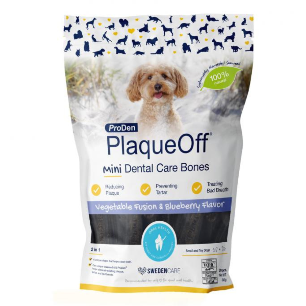 PlaqueOff Dental Bones Mini Vegetable+Blueberry koertele, 340 g