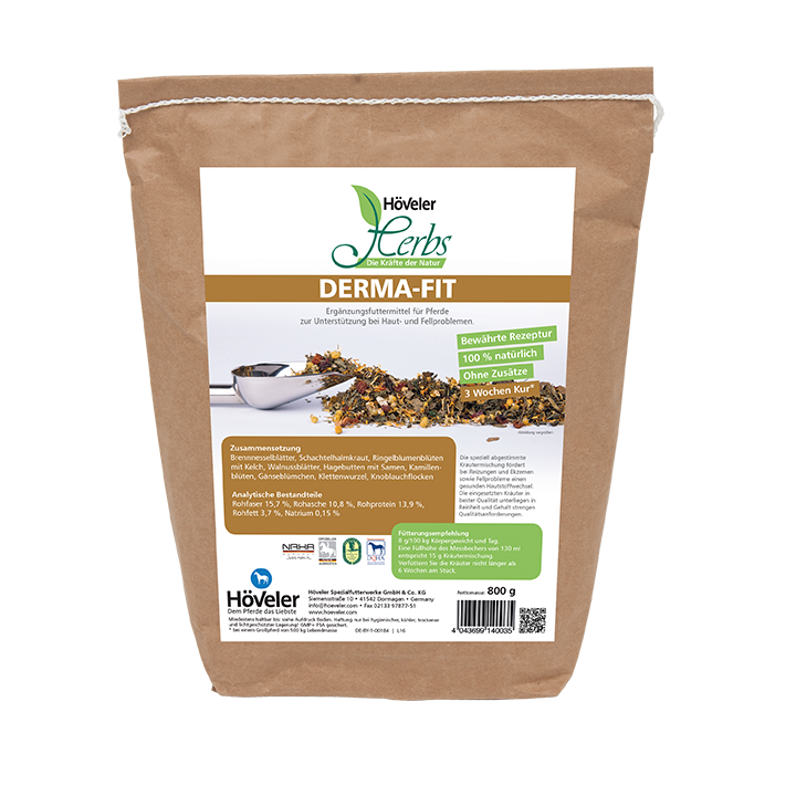 Höveler Herbs Derma-Fit hobustele, 800 g