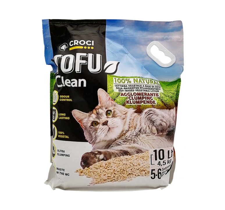 Tofu Clean sojapõhine kassiliiv, 10L/4,5 kg