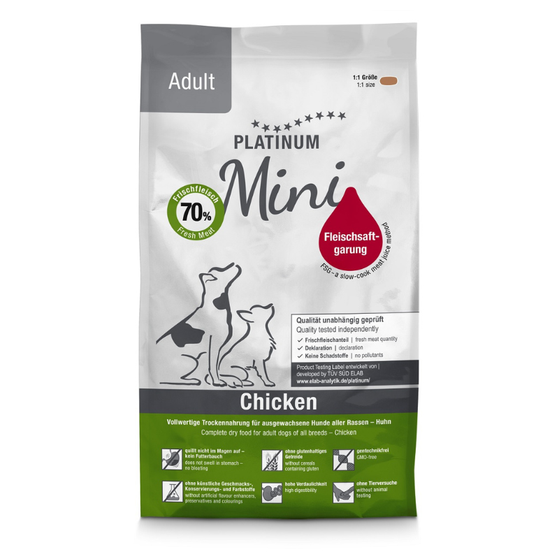 Platinum Adult Chicken Mini poolpehme koerte kuivtoit