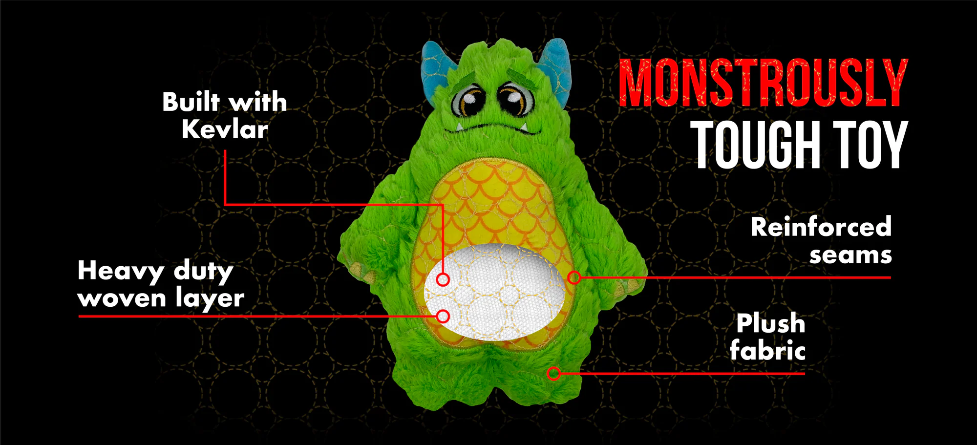 Bite Force Kevlar pehme mänguasi koertele, karu - Image 4