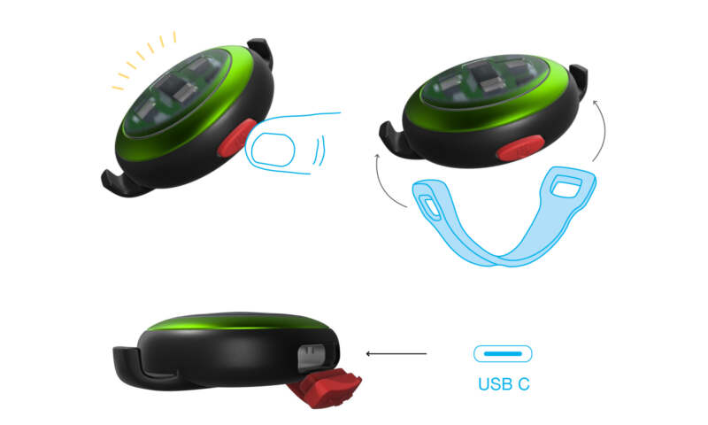 Curli Luumi Safety LED tuluke, 2 tk - Image 5